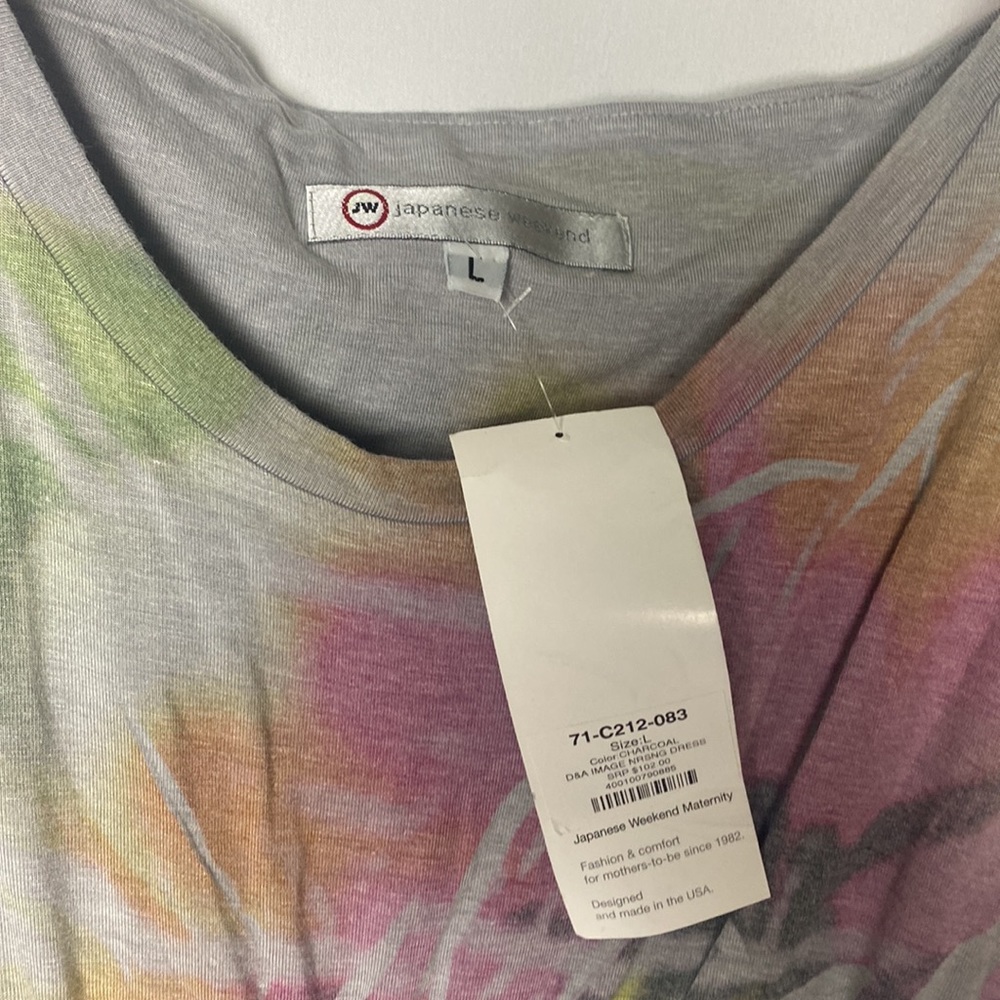 Japanese Weekend, maternity & nursing dress (hidden bodice openings, size L, NWT